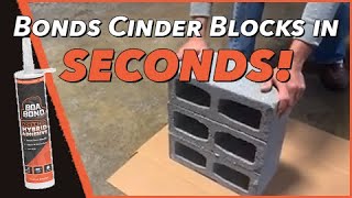 MS35FG Fast Grab Construction Adhesive Bonds Cinder Blocks in Seconds