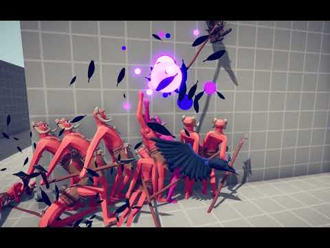 10 Spear Thrower Vs 4 Scarecrow - Totally Accurate Battle Simulator - TABS