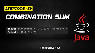 Combination Sum ( Leetcode : 39 ) | ZOHO Interview | Java