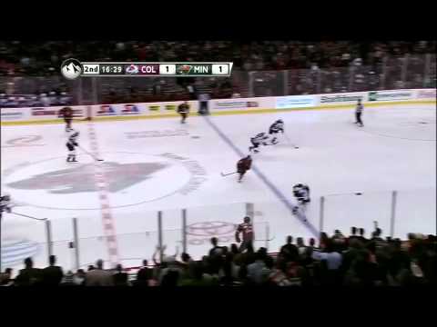 Danny Heatley goal 19 Jan 2013 Colorado Avalanche vs Minnesota Wild. NHL Hockey