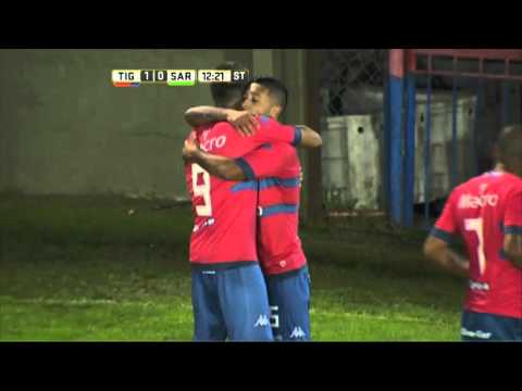 Gol de Janson. Tigre 1 - Sarmiento 0. Fecha 12. Primera División 2016.
