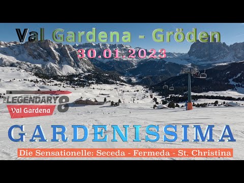 Gröden "Legendary 8" GARDENISSIMA - DIE SENSATIONELLE:  8 km Abfahrt von Seceda nach St. Christina