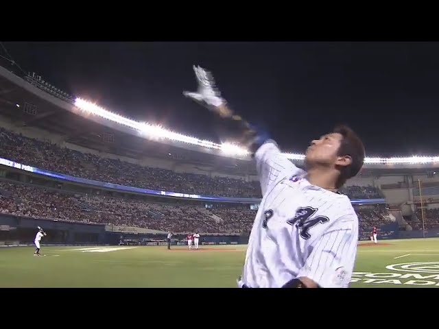【5回裏】マリーンズ・角中 大きな同点2ランで11試合連続ヒット!! 2017/8/11 M-L