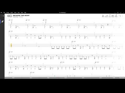 Because the night ( Patti Smith ) ,Tablatura e base Senza Basso - Backing bass track - NO BASS