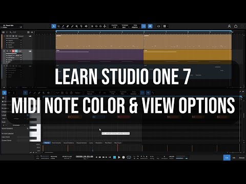 Learn Studio One 7 |  MIDI Note Color & View Options