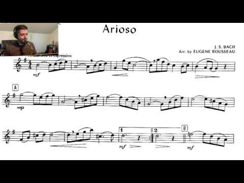 Arioso for Alto Saxophone - J.S. Bach Arr. by Eugene Rousseau