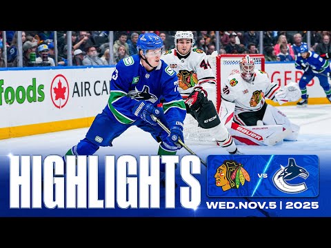 Game in 10 | Vancouver Canucks vs. Chicago Blackhawks Highlights (Nov 5, 2025)