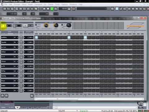 Sonar Producer Edition 8, (Step Sequencer View) Programming the Step Sequencer