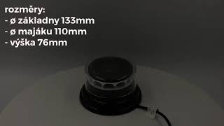 PROFI LED maják 12-24V 12x3W červený číry 133x76mm, ECE R10