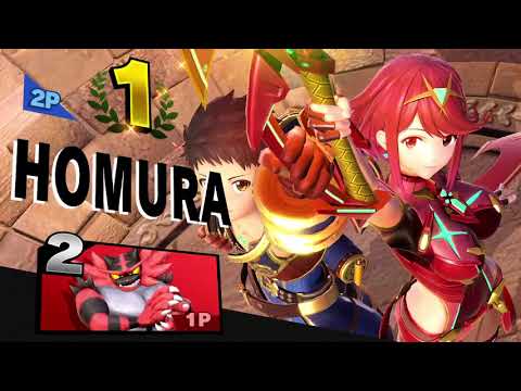 No.86 ガオガエンvsホムラ＆ヒカリ　1on1対戦　ストック制【スマブラSP】炎
