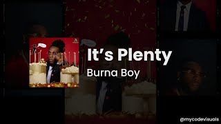 Burna Boy - It's Plenty [Lyric Video]