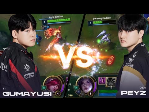 T1 Gumayusi Meets GEN Peyz in EUW SoloQ = EPIC GAME - KR Pros in EUW SoloQ Best ofHighlights
