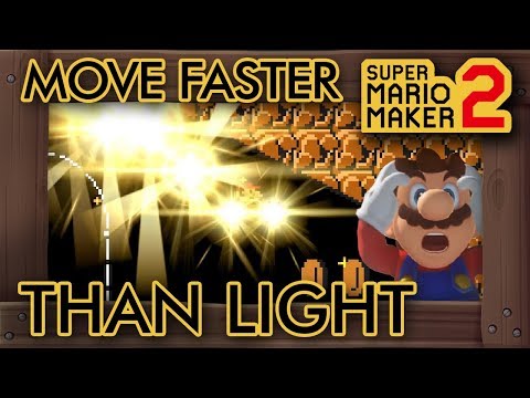 Super Mario Maker 2 - Mario Moves Faster Than Light in This Unique Level