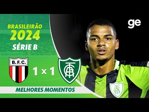Gols e lances de Botafogo-SP x América-MG