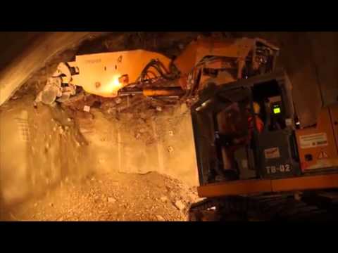 Custom Liebherr R 944 C excavator tunneling below Germany
