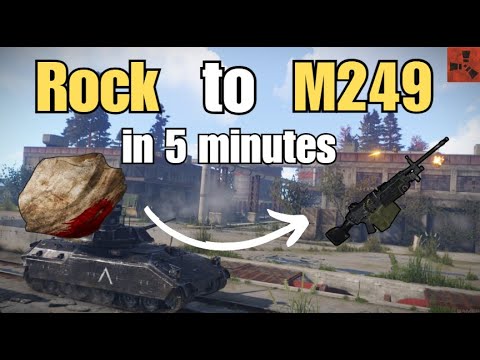 Rock to M249 in 5 minutes - Rust Console