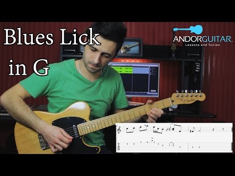 Blues Guitar Licks - Blues Lick in G