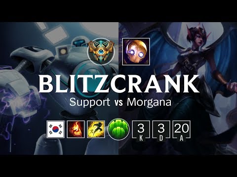 Blitzcrank Support vs Morgana - KR Grand Master Patch 8.24