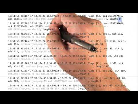 Analyzing the tcpdump data