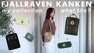 my fjallraven kanken collection, review, try-on haul, & what fits!