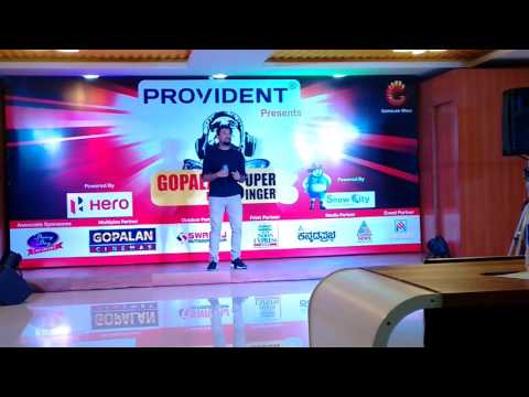 rahul sali Muskurane ki wajah tum ho... Performed for 3rd round of gopalan super singer season 3,bangalore 