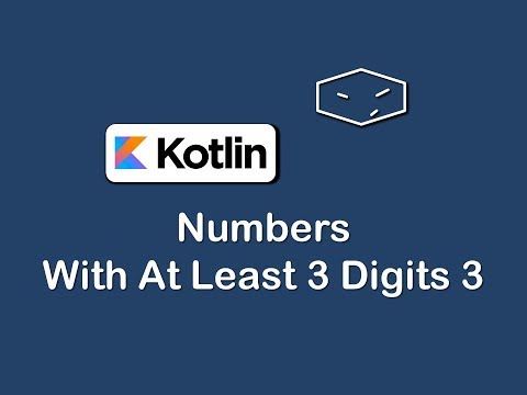 numbers with at least 3 digit 3 in kotlin