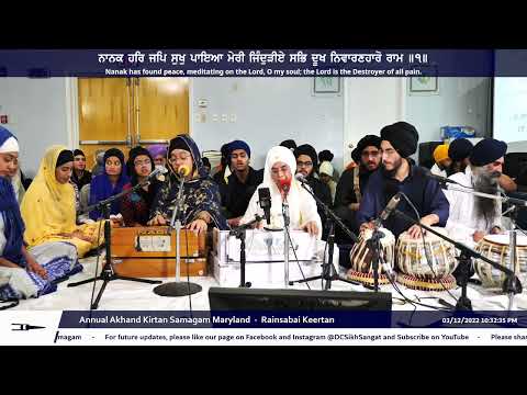 Bibi Tarvinder Kaur - Maryland Smagam 2022 Rainsabai Keertan