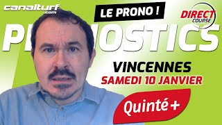 emission video des courses turf pmu du Samedi 10 janvier 2026