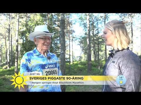 Sveriges piggaste 90-åring - Knut springer Stockholm Marathon - Nyhetsmorgon (TV4)
