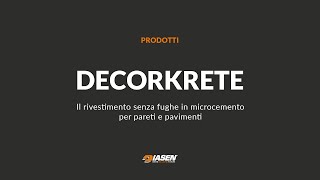 Decorkrete - Come si applica