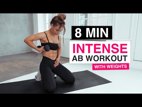 8 MIN INTENSE AB WORKOUT (With Weights)