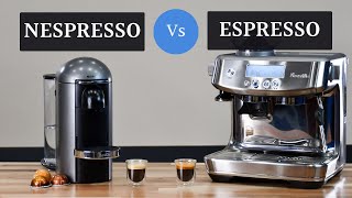 Nespresso vs espresso comparison: Nespresso Vertuo vs Brevil