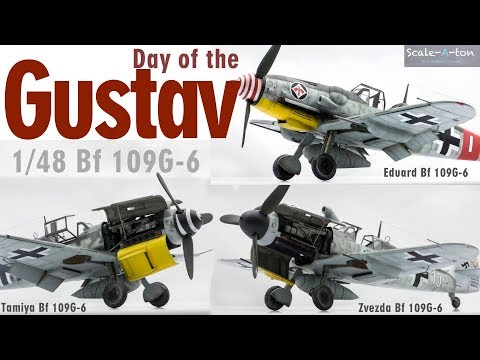 1/48 Bf 109G-6 Eduard, Tamiya, Zvezda Scale Model Aircraft Step-by-step Build Comparison