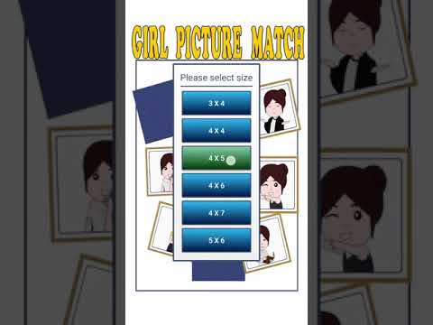 Girl Picture Match Game. Video