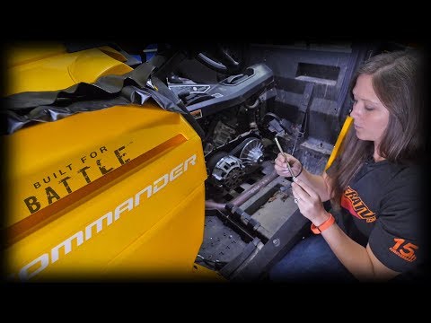 How to change/replace/inspect Drive Belt on Can-Am Commander | Maintenance Matters | SuperATV