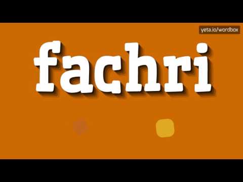 FACHRI - HOW TO PRONOUNCE IT? #fachri