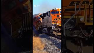 BNSF TRAIN EXPLODES 😱   #sora #aislop