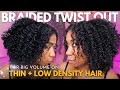 Chunky Braided Twist Out Routine Thin Natural Hairstyle Type 4 Hair
