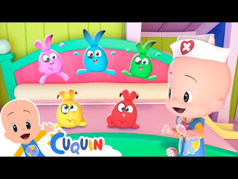 Cinco conejitos 🐰 Canciones infantiles para bebés con Cleo y Cuquín