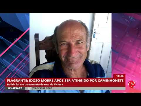 Idoso morre após ser atingido por uma caminhonete em esquina de Ilicínea