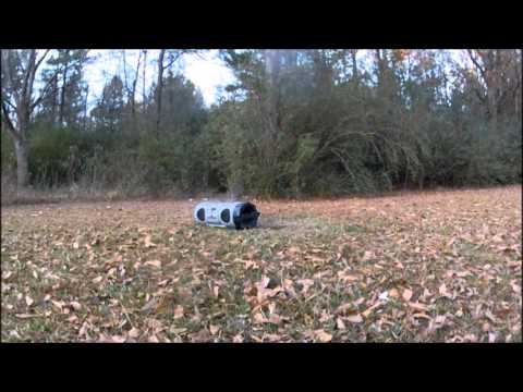 The Boom Box's Last Boom...courtesy of Tannerite and an AR-15, and a GoPro2 at 120 fps