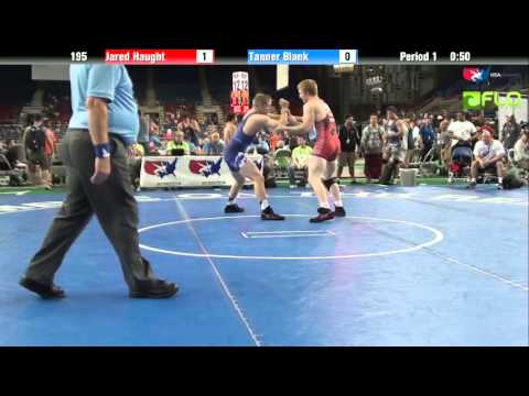 Junior 195 - Jared Haught (West Virginia) vs. Tanner Blank (California)