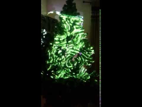 using a Christmas tree and OP art
