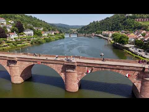Heidelberg Old Bridge 4K Drone Footage | DJI Air 3S Cinematic Aerial Tour of Germany's Historic Gem