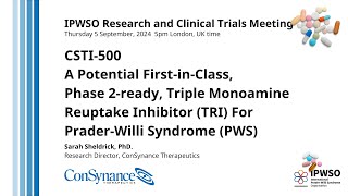 CSTI-500 A Potential First-in-Class, Phase 2-ready, Triple Monoamine Reuptake Inhibitor For PWS