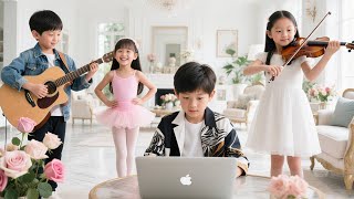 Five years later, she returns with quadruplets; the kids flirt with the CEO and call him Daddy!