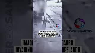 Imagens registram carro invadindo ciclovia e atropelando ciclista em São Vicente.