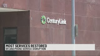 Lumen says 'almost all services' restored following 911, phone, internet disruption