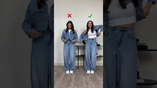 NEW way to style a denim jacket • YES or NO?! 🤍 #fashionhacks #fashioninspo #fashion #stylingtips