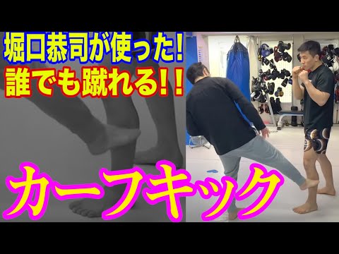 誰でも蹴れるカーフキックの蹴り方！堀口選手も蹴っていたMMAの流行りのキック！